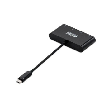 Adaptador Usb-c A 4xusb 3.0 Usb-c/m-usb 3.0/h, Negro 20cm