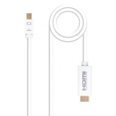 Cable Conversor Mini Dp A Hdmi , Mini Dp/m-hdmi/m, 5m Nano Blanco