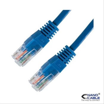 Cable Red Latiguillo Rj45 Cat.5e Utp Awg24,0.5m Azul Nanocable