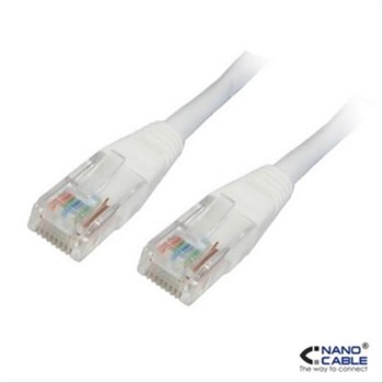 Cable Red Latiguillo Rj45 Cat.5e Utp Awg24,10m Blanco Nanocable