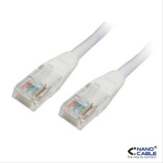 Cable Red Latiguillo Rj45 Cat.5e Utp Awg24,5m Blanco Nanocable