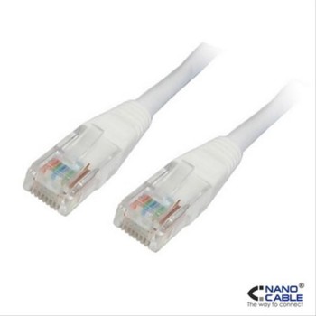 Cable Red Latiguillo Rj45 Cat.6 Utp Awg24,1m Blanco Nanocable