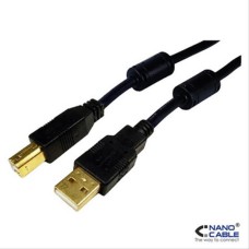 Cable Usb 2.0 A/m-b/m 5m Nanocable Ferrita