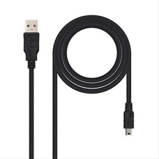 Cable Usb 2.0 A/m-mini Usb B/m 1m Negro Nanocable