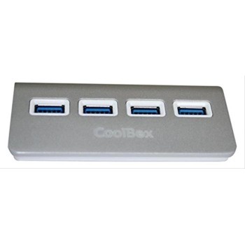 Hub Usb 3.0 4 Puertos Coolbox Alu3 Cuatro Silver